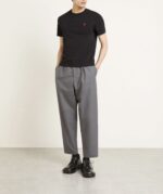 Tricou AMI Paris-Negru cu Logo Brodat Ami de Coeur - imagine 3