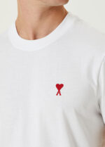 Tricou AMI Paris-Alb cu Logo Brodat Ami de Coeur - imagine 7