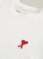 Tricou AMI Paris-Alb cu Logo Brodat Ami de Coeur - imagine 6