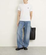 Tricou AMI Paris-Alb cu Logo Brodat Ami de Coeur - imagine 2