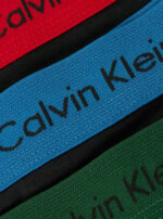 Set 3 Boxeri Calvin Klein- Negru cu elastic  ( Roșu/Albastru /Verde) - imagine 5