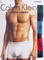 Set 3 Boxeri Calvin Klein- Negru cu elastic  ( Roșu/Albastru /Verde) - imagine 6