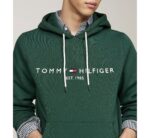 Hanorac Tommy Hilfiger Verde-Logo EST.1985 - imagine 6