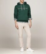 Hanorac Tommy Hilfiger Verde-Logo EST.1985 - imagine 4