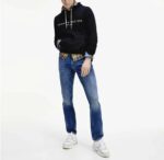 Hanorac Tommy Hilfiger Negru-Logo EST.1985 - imagine 4