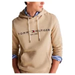 Hanorac Tommy Hilfiger Bej-Logo EST.1985 - imagine 5